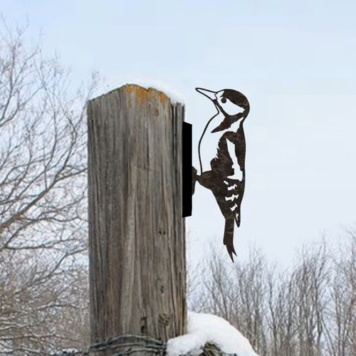 Woodpecker metal garden bird - metal,