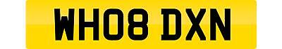 Private number plate wh08 - number,