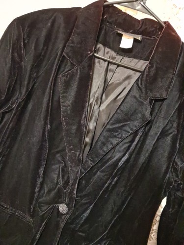 Vintage velvet black maroon - velvet, black/maroon