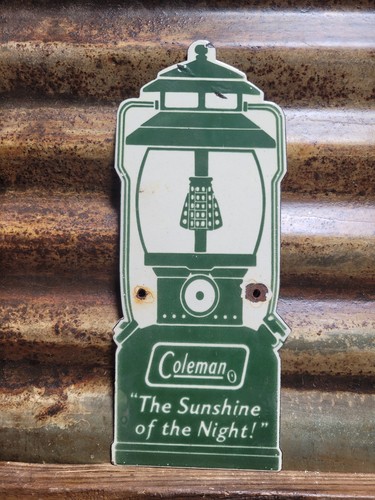 Vintage coleman porcelain sign - coleman,
