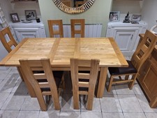 Oak Dining Table with 6 Chairs