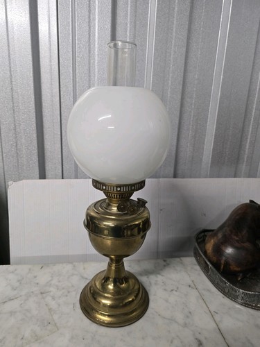 Duplex brass oil lamp - brass, with