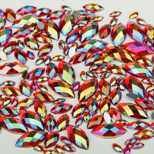 Large iridescent rhinestone - large,