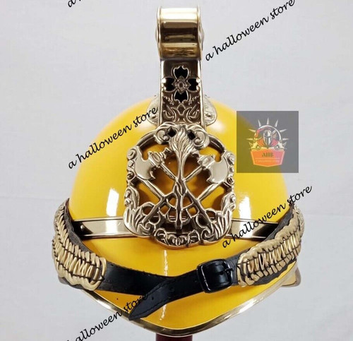 Brass fireman chief helmet - fireman,