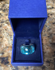SWAROVSKI CRYSTAL NIRVANA PETITE RING INDICOLITE BLUE SZ 55