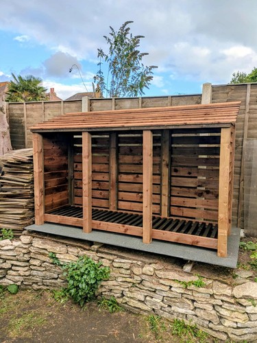 8ft wooden log store - 8ft,