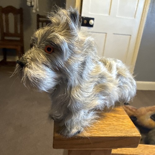 Vintage 1940s grey terrier dog - 1940s,