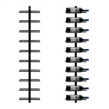 Wall Mounted Wine Storage Rack Kitchen Hanging Wine Display Rack for 10 Bottles