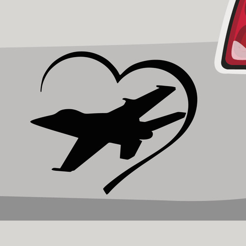 Decal heart jet - decal,