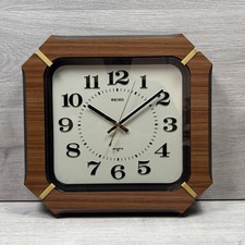Seiko Wall Clock Retro Wood