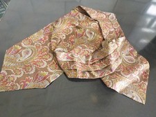 Unused 100% Silk Italian Paisley Design Cravat - Mod, Dandy, Races Etc (a)