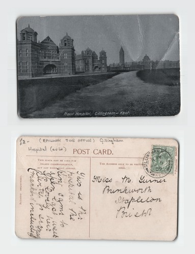 Postcard naval hospital - -,