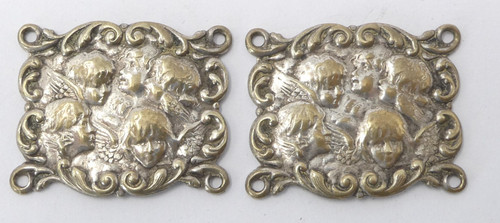 Pair belt links - belt, plated