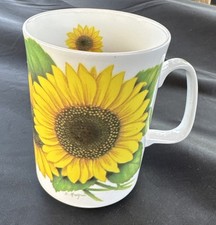 Ashley Staffordshire Fine Bone China Mug Yellow  Sunflower Themed Tea Or Coffee