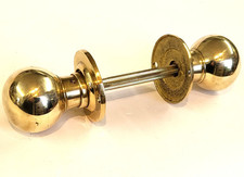 Pair round solid cast brass