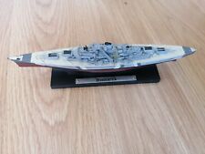 German battleship Bismark waterline ship model with some mast missing