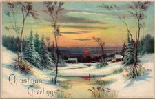 Christmas Greetings Postcard