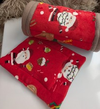 Guinea Pig Fleece Snuggle Tunnel and Pad Set for Small Animals