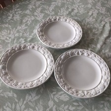 St Michael M & S Embossed Fruit Design white 21cm Side Plate x 3
