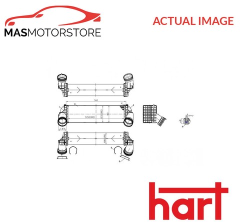 Intercooler radiator hart 620 - intercooler,