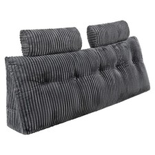 Headboard Pillow Queen Wedge Headboard Pillow with 2 Pockets & Headrests