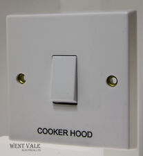 Volex - VX1070-CH - 20a White Moulded Double Pole Switch Marked "Cooker Hood"