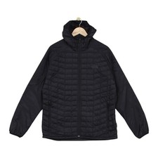 North Face Thermoball Quilted Jacket Mens Size L Black Lightweight Full Zip