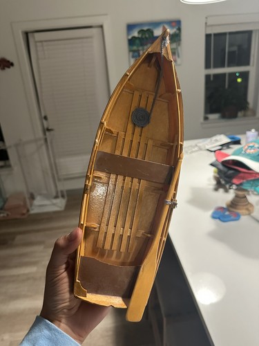 Wooden row boat skif - boat, dory