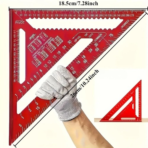 Precision aluminum square red - aluminum,