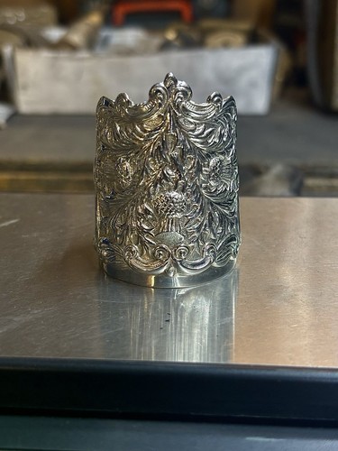 Sterling silver hand chased - silver,
