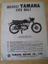 GREATEST YAMAHA EVER BUILT NEW SPORTS MODEL YDS 2 1963 ADVERT A4 FILE 54
