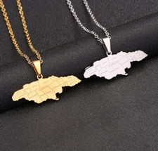 Jamaica Flag Map Necklace