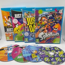 Bundle of 4 Nintendo Wii U Games - Just Dance 2014, 2015, Disney 2 & Splatoon