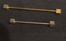 Vintage Cube Square Ends Men's Collar Holder Bar 2