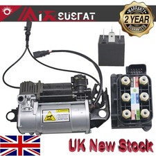 ⭐⭐⭐⭐⭐FOR AUDI Q7 (4L 4LB) 2006-2015 AIR SUSPENSION COMPRESSOR +VALVE BLOCK+RELAY