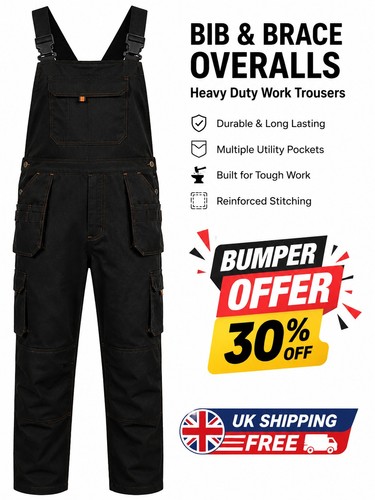Mens bib brace overalls - mens,