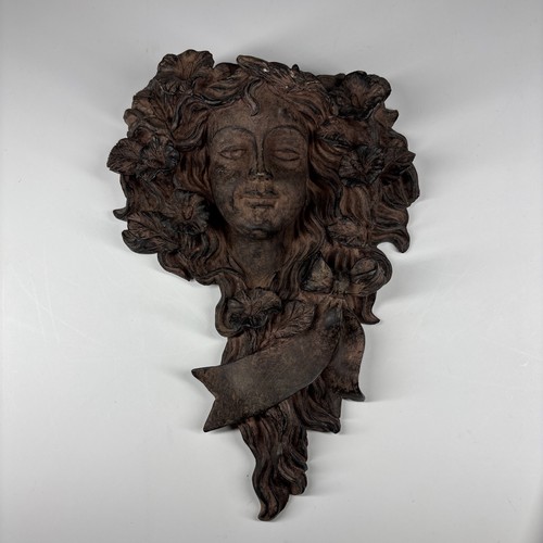 Lady face goddess flowers - face,