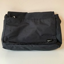 Nike Black Messenger Shoulder Bag Laptop Student Nylon Crossbody Shoulder Strap