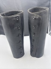 Vintage Black Leather Gaiters