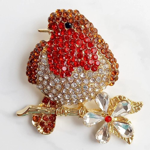 Robin red breast crystal - robin, /