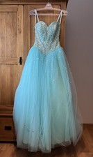 Light blue/turquoise corset Cinderella prom dress (boutique purchase)