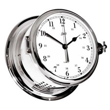 Schatz Ship Clock Royal 180 Arabic Quartz Chrome B x H 180mm X 93 MM 483ca