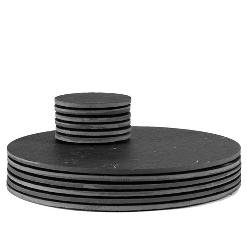 Piece linea round slate - piece,