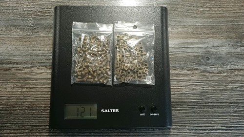 Meccano brassed nuts - brassed,