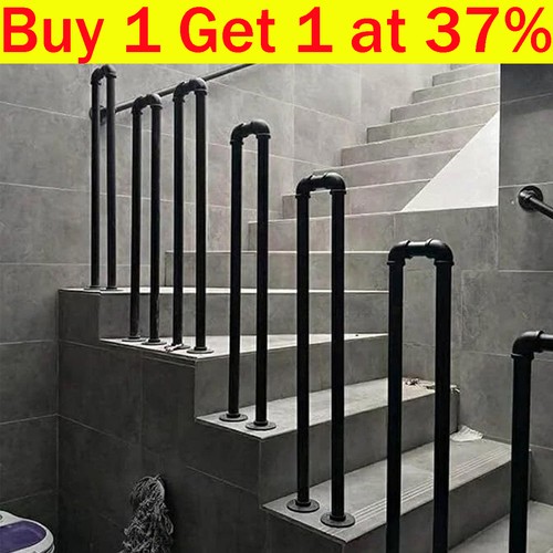 Shaped iron stair handrail - u-shaped,