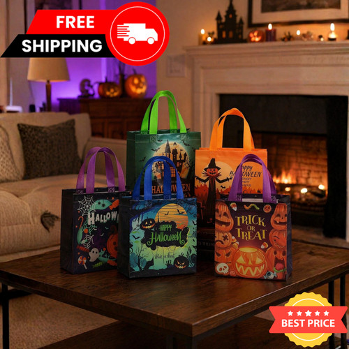 Halloween trick treat bags - or,