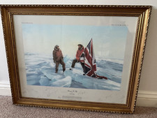 Transglobe Expedition Signed Robert Taylor print Raising The Flag 1982 Fiennes
