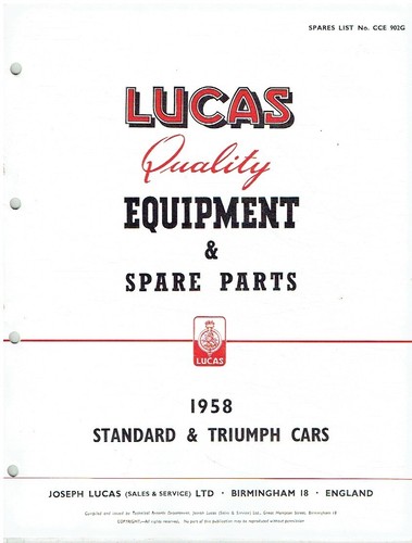 Triumph tr3 standard 8 10 - &,
