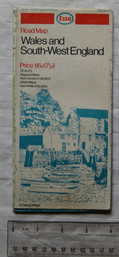 1970 esso road map section - map,