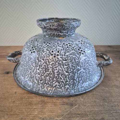 Vintage dutch colander enamel - colander,